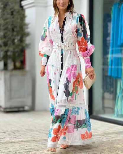 Spring/Summer Printed Long Dress