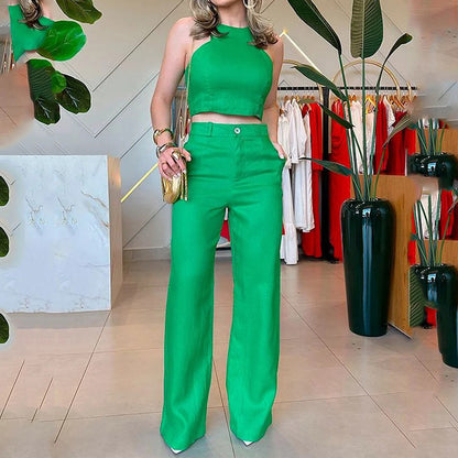 Sleeveless Vest & Pants Set