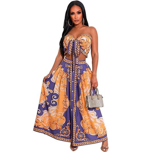 Top Skirt Two Piece Set