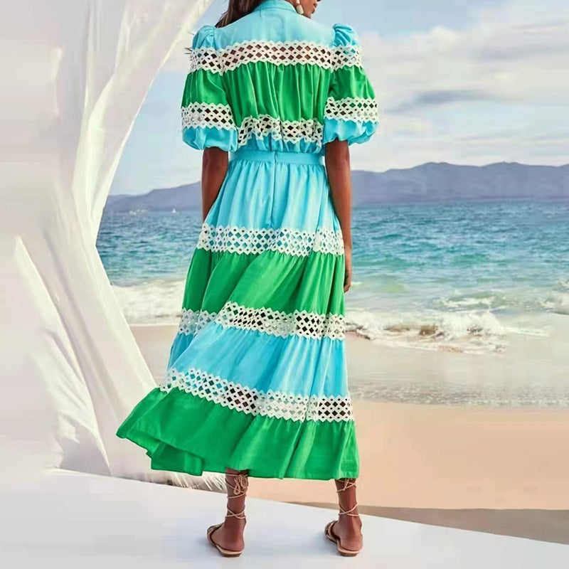 Bohemian Resort Top & Long Skirt Set