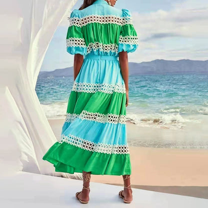 Bohemian Resort Top & Long Skirt Set