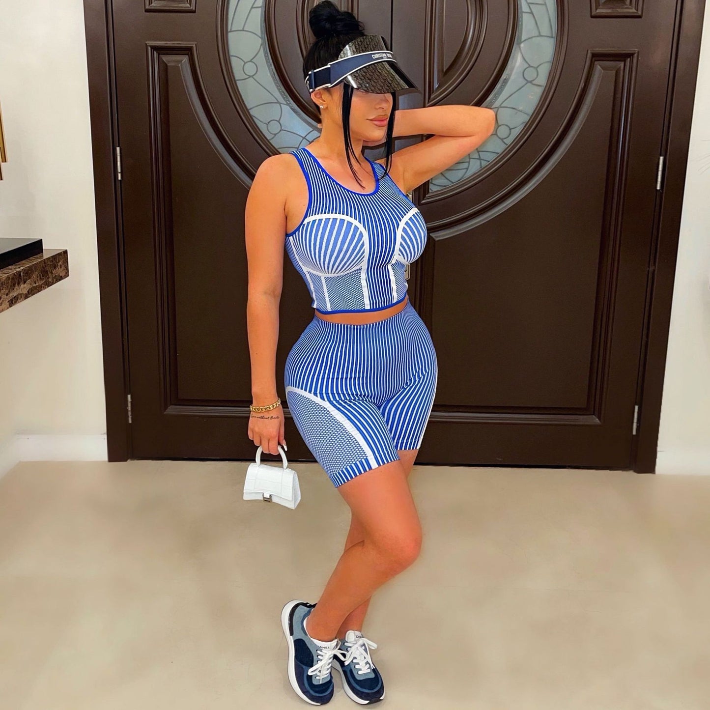 Striped Printed Sports Set