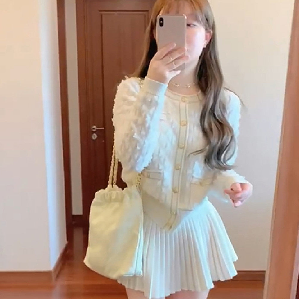Korean Coat & Short Skirt Set