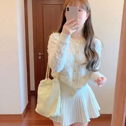 Korean Coat & Short Skirt Set
