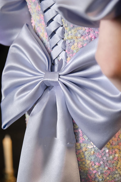 Candy Colored Engagement Evening Gown