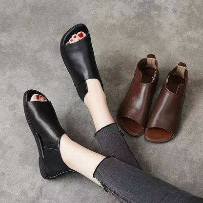 Handmade Flat Soft Leather Roman Shoes