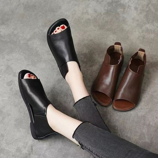 Handmade Flat Soft Leather Roman Shoes