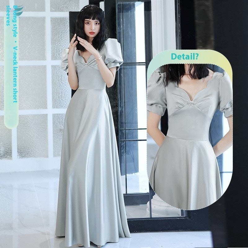 Satin Spring Long Gown