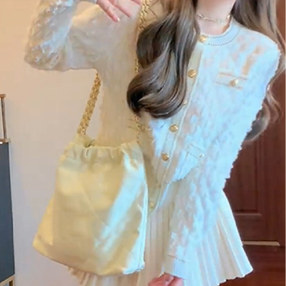 Korean Coat & Short Skirt Set