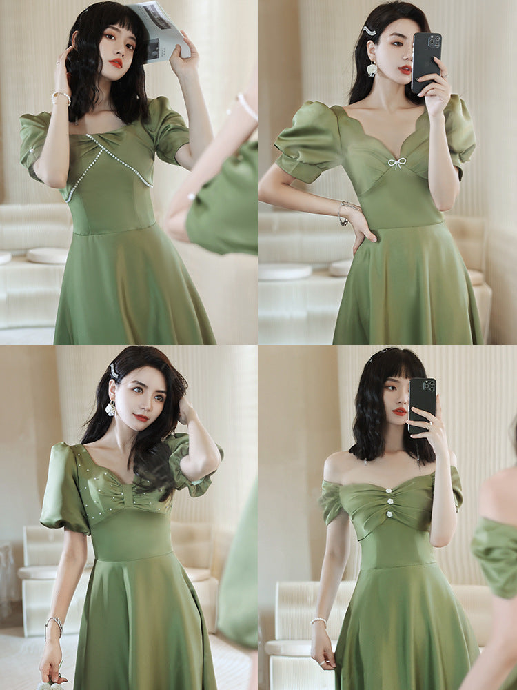 Satin Spring Long Gown