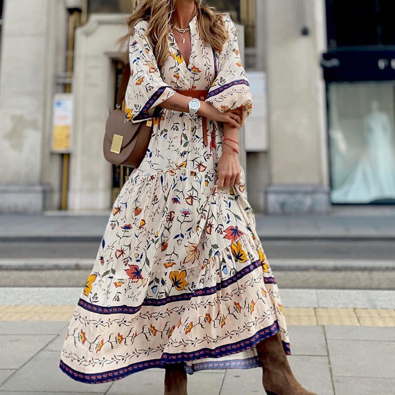 Bohemian Printed Long Dress