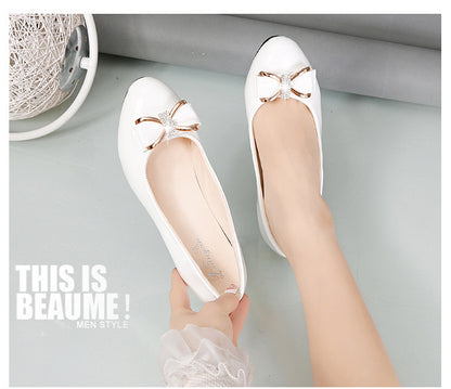 Chunky Heel Leather Shoes