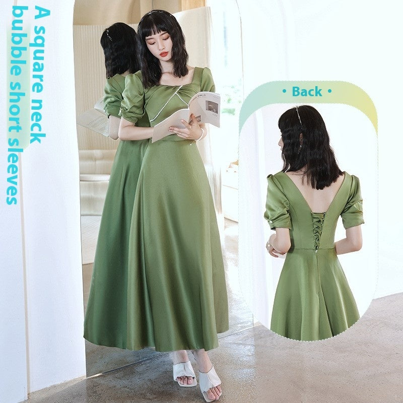 Satin Spring Long Gown