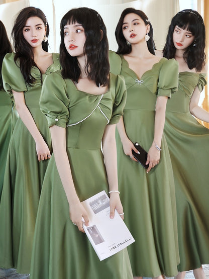 Satin Spring Long Gown