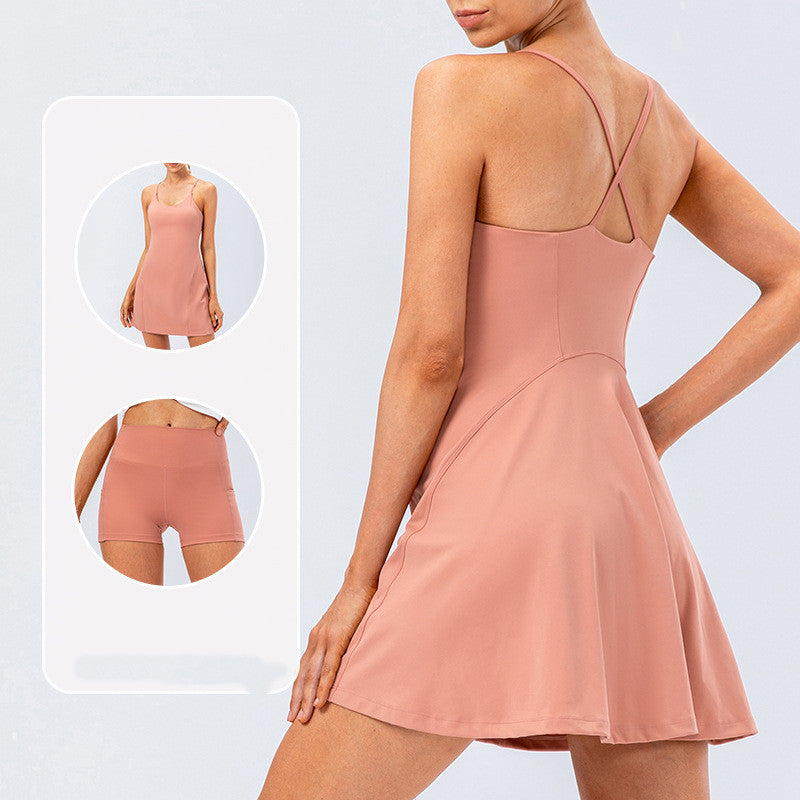 Nude Sling Stretch Sports Dress
