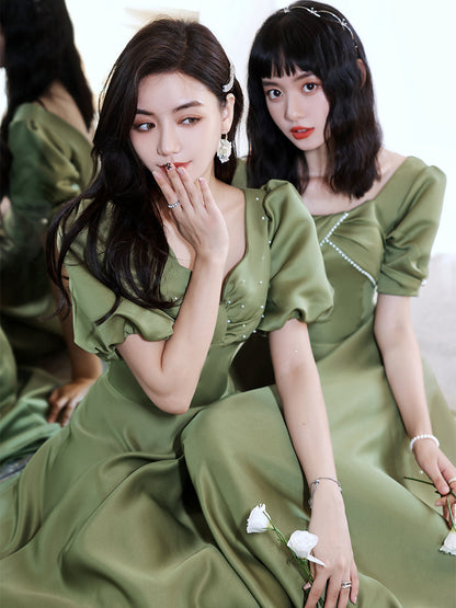 Satin Spring Long Gown