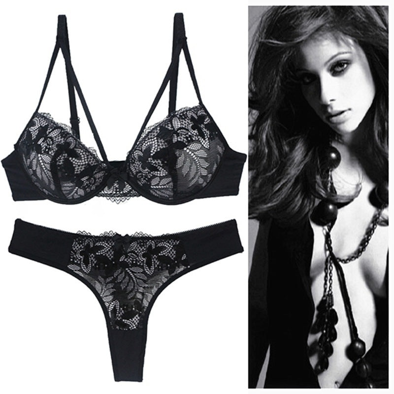 Push Up Lace Bra Underwear Set